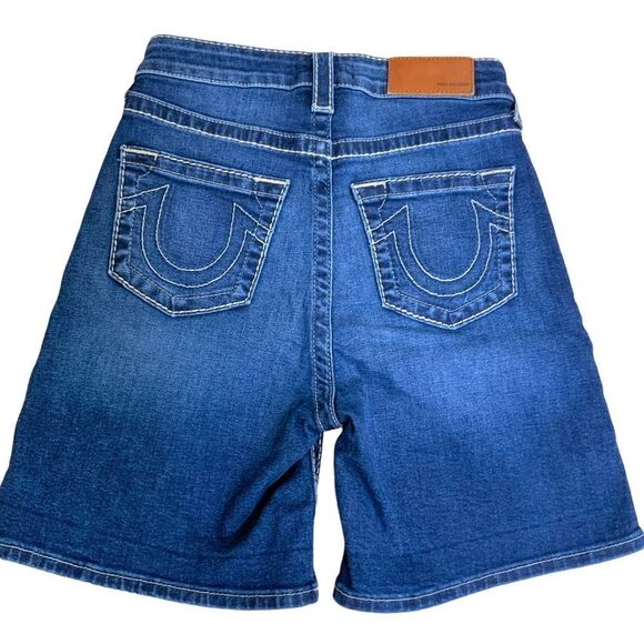 TRUE RELIGION Jennie Curvy Mid Short Big T Size 26 - Picture 5 of 10
